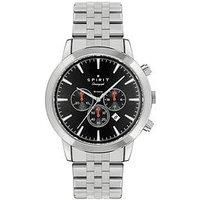 Spirit Spirit Polished Pale Silver Chronograph Watch With Brushed Shoulders