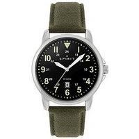 Spirit Gent'S Khaki Canvas Strap Watch