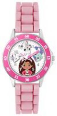Disney Gabby's Dollhouse Pink Time Teacher Strap Watch