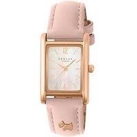 RADLEY Women/'s Rose Gold Plated Mother of Pearl Pink Leather Strap Watch RY21724