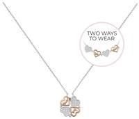 RADLEY Sterling Silver Rose Gold Plated Magnetic Closing Hearts Necklace RYJ2443