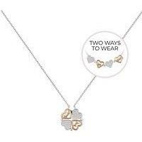 RADLEY Sterling Silver Rose Gold Plated Magnetic Closing Hearts Necklace RYJ2443