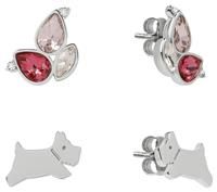 RADLEY Silver Plated Dog and Colourful Petal Twin Pack Earring Set RYJ1437S