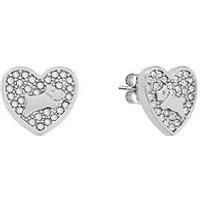 Radley Silver Plated Pavé Stone Heart Earrings RYJ1447S