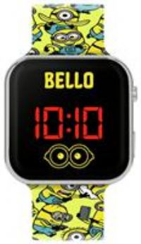 Accutime Kids Minions Yellow Strap LED Digital Watch DMF4106
