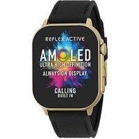 Reflex Active Amoled Series 29 2.04/'/' IP68 Black Dual-Time Always-On Display Fitness Tracking Smart Calling Watch