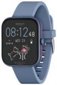RADLEY Series 32 Smart Watch for Women with Bluetooth Call, Health Fitness Tracker, 1.80”, Heart Rate, Sleep tracking, Blue Silicone Strap, IP68 Waterproof