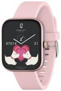 RADLEY Series 32 Smart Watch for Women with Bluetooth Call, Health Fitness Tracker, 1.80”, Heart Rate, Sleep tracking,Pink Silicone Strap, IP68 Waterproof