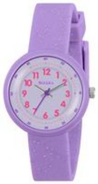 Tikkers Kid's Purple Glitter Silicon Strap Watch