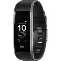 Reflex Active Series 35 Men Women Fitness Activity Tracker with Heart Rate, Sleep Monitor, Step Counter, IP67, Black Silicone Strap for iOS Android