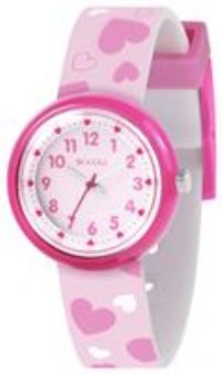 Tikkers Time Teacher Heart Printed Pink Silicone Strap Watch