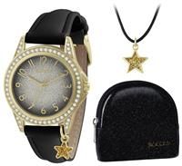 Tikkers Kids Necklace, Purse & Black Strap Watch Gift Set