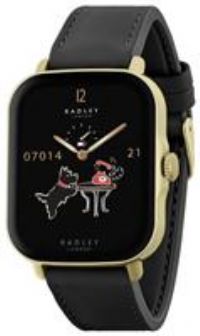 Radley Series 20 Black Leather Strap Calling Smart Watch