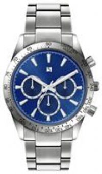 Spirit Mens Blue Dial Silver Colour Bracelet Watch