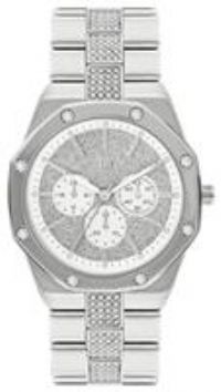 Spirit Ladies Silver Tone Stone Set Bracelet Watch