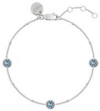 RADLEY Womens Sterling Silver Vintage Inspired Blue Stone Set Adjustable Bracelet