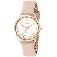 RADLEY Rose Gold Plated 35mm Praire Pink Leather Strap