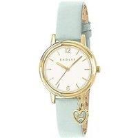 Radley 27Mm Gold Plated Deco Green Leather Strap With Charm