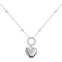 Radley Silver Plated Hanging Heart Pendant Necklace
