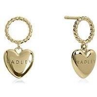Radley 18ct Gold Plated Hanging Heart Earrings