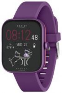 RADLEY Series 32 Smart Watch for Women with Bluetooth Call, Health Fitness Tracker, 1.80”, Heart Rate, Sleep tracking, Purple Silicone Strap, IP68 Waterproof