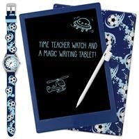 Tikkers 3D Football Silicone Strap Watch & Drawing Pad Set