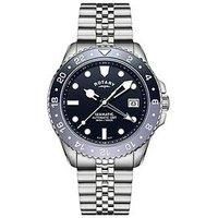 Rotary Watch Seamatic GMT RGB10005/04 date 300m Blue Bezel Dial RRP £329.00
