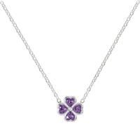 Radley Sterling Silver Cubic Zirconia Heart Flower Necklace