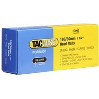 TacWise 18G/30mm 1 3/16” Brad Nails - Box Of 5000 Galvanised - 18G Nailers 0397