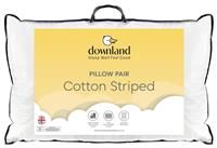 Downland Cotton Striped Firm Pillow  2 Pack