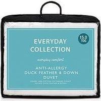 Everyday Collection AntiAllergy Duck Feather And Down 15 Tog Duvet