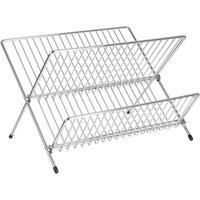 Premier Housewares Draining Board With Drip Tray Stainless Steel Cutlery Drainer Dish Drainer Rack Dish Rack Cutlery Drainer 22 X 33 X 32 Cm