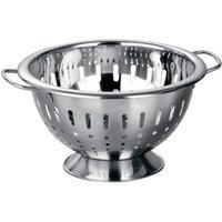 Premier Housewares Colander, Brushed Stainless Steel, 24 cm