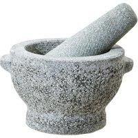 Orsina Granite Small Mortar & Pestle, Durable Granite Construction with Textured Interior, Ideal for Grinding in Grey