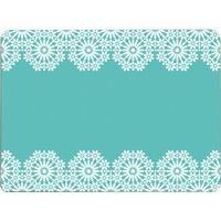 Orsina Set of Four Cork Rectangular Placemats, Durable Heat-Resistant Table Mats with Blue & White Design