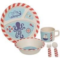Eden 5-Piece Kids Cutlery Dinner Sets Pirate Space Elephant Birds Children Plate