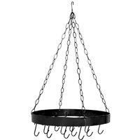 Premier Housewares Round Ceiling Rack, Matt Black