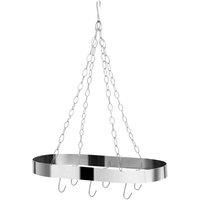 Premier Housewares Oval Ceiling Rack, Matt Chrome