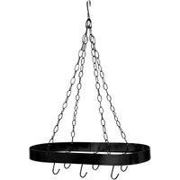 Premier Housewares Oval Ceiling Rack, Matt Black
