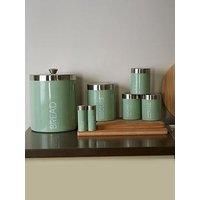 SET OF 3 TEA COFFEE SUGAR CANISTERS KITCHEN STORAGE POTS JARS