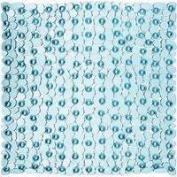 Anti Non Slip Blue PVC Pebble Bathroom Bath Shower Mat Square Secure Grip