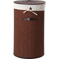 Maison By Premier Kankyo Dark Round Laundry Hamper Eco-Friendly Bamboo