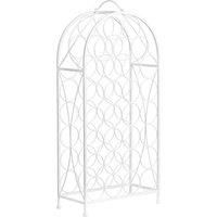 Premier Housewares Cafe Cassis 29-Bottle Wine Rack, Metal - Cream