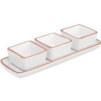 Premier Housewares Calisto Serving Dish Set, Ceramic - White