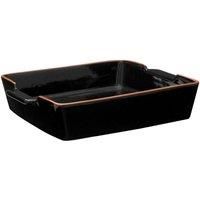Premier Housewares Calisto Square Baking Dish, Ceramic, Black, 1.95 Litre