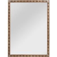 Orsina Tribeca Wall Mirror with Stud Detail in Natural