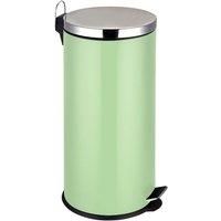 Premier Housewares 30 L Pedal Bin Slim Green Kitchen Bin Recycle Bins for Kitchen Stainless Steel Recycling Bins Kitchen Bins 65 x 30 x 36 cm