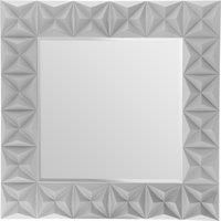 Premier Housewares Mirror Wall 3D Effect Bathroom Mirrors Wall Mounted High Gloss Bathroom Mirror Garden Mirrors Grey Wall Mirrors 100 x 100 x 6 cm
