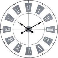 Premier Housewares PREM-2200973 Wall Clock, Metal, Grey, 90 x 4 x 90 cm,