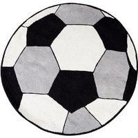 Premier Housewares Kids Football Rug, Cotton - Black